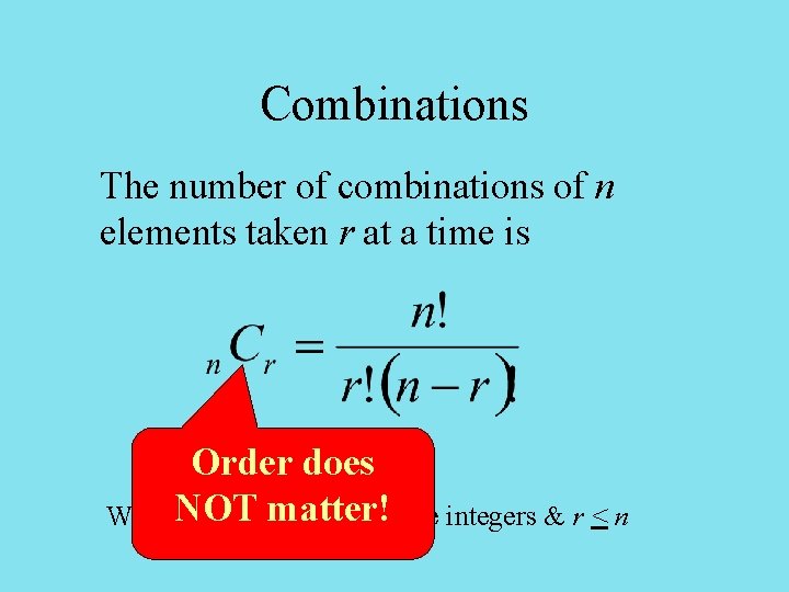 Counting Permutations Combinations A counting problem asks how