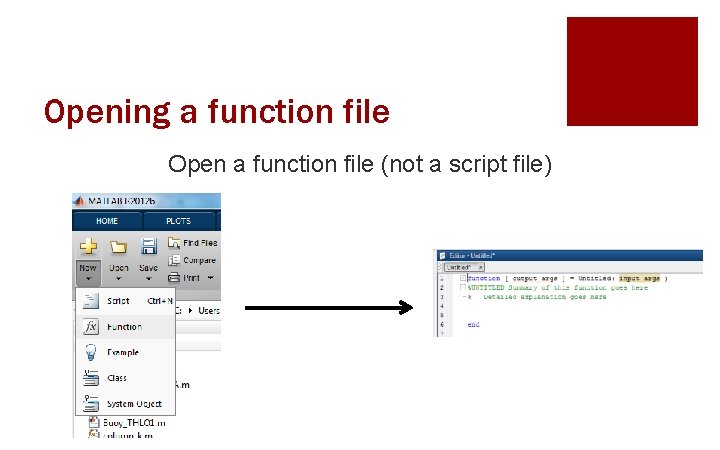 Opening a function file Open a function file (not a script file) 