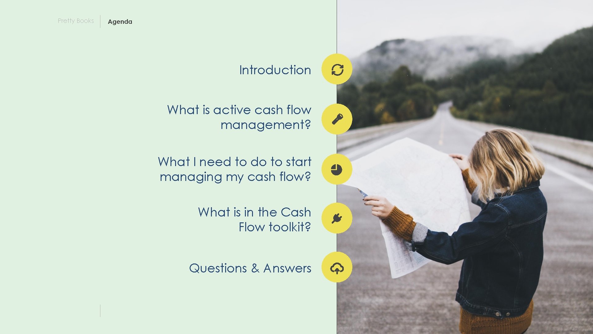 Pretty Books Agenda 3 Introduction What is active cash flow management? What I need