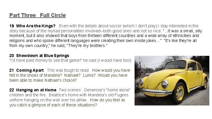 Part Three Full Circle 19 Who Are the Kings? Even with the details about