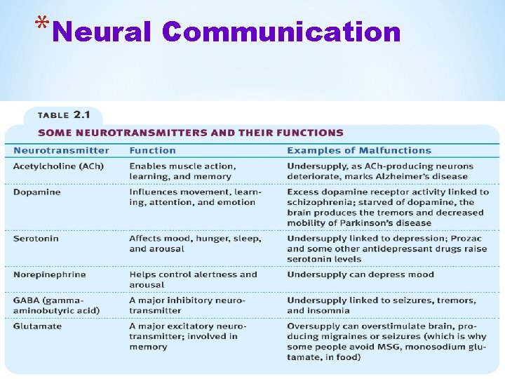 *Neural Communication 