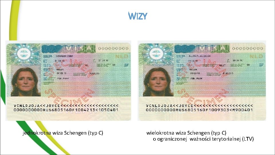 WIZY jednokrotna wiza Schengen (typ C) wielokrotna wiza Schengen (typ C) o ograniczonej ważności