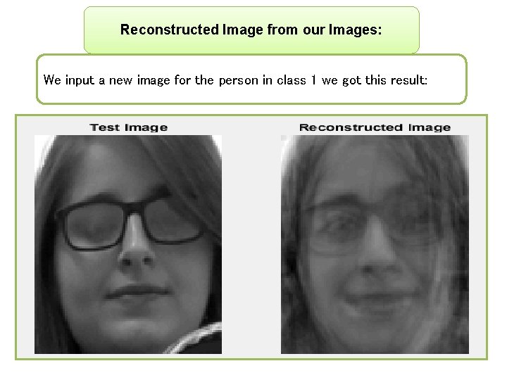 Reconstructed Image from our Images: We input a new image for the person in