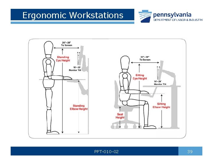 Ergonomic Workstations PPT-010 -02 39 