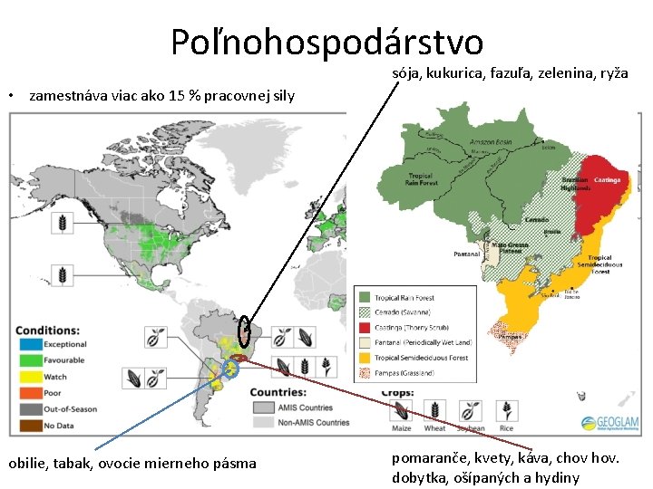 Poľnohospodárstvo sója, kukurica, fazuľa, zelenina, ryža • zamestnáva viac ako 15 % pracovnej sily