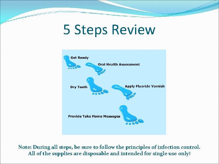 5 Steps Review Note: During all steps, be sure to follow the principles of