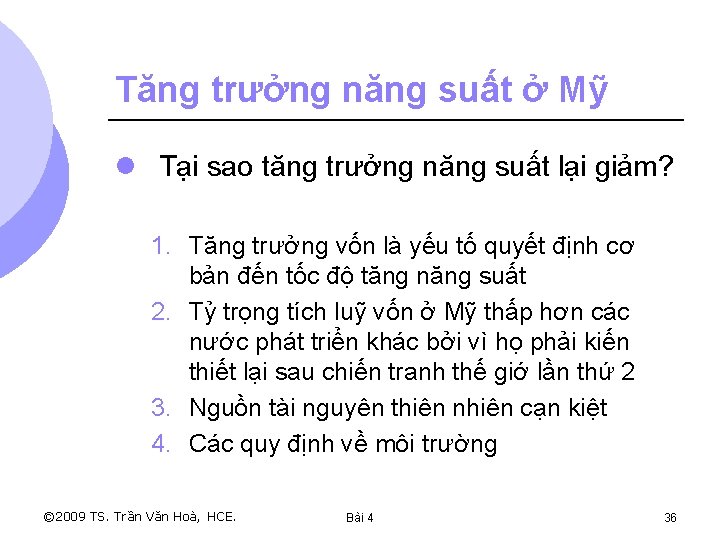 Tăng trưởng năng suất ở Mỹ l Tại sao tăng trưởng năng suất lại