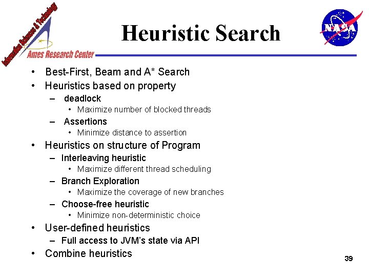 Heuristic Search • Best-First, Beam and A* Search • Heuristics based on property –