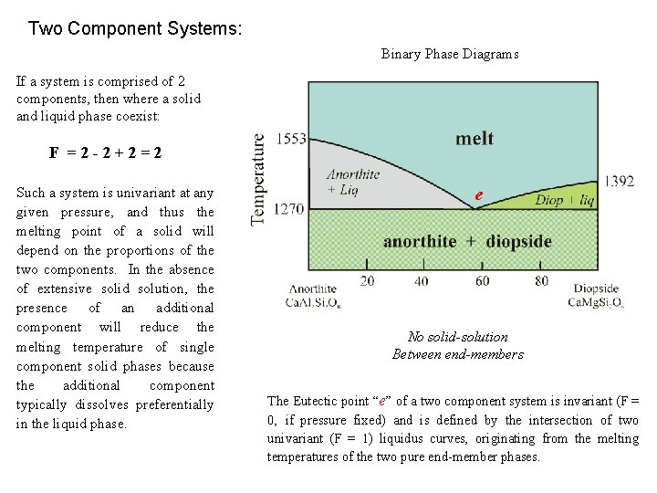 Two Component Systems: Binary Phase Diagrams If a system is comprised of 2 components,