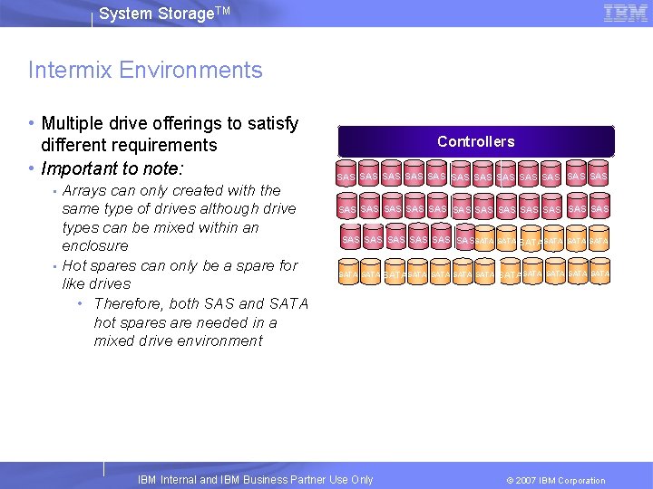 System Storage. TM Intermix Environments • Multiple drive offerings to satisfy different requirements •