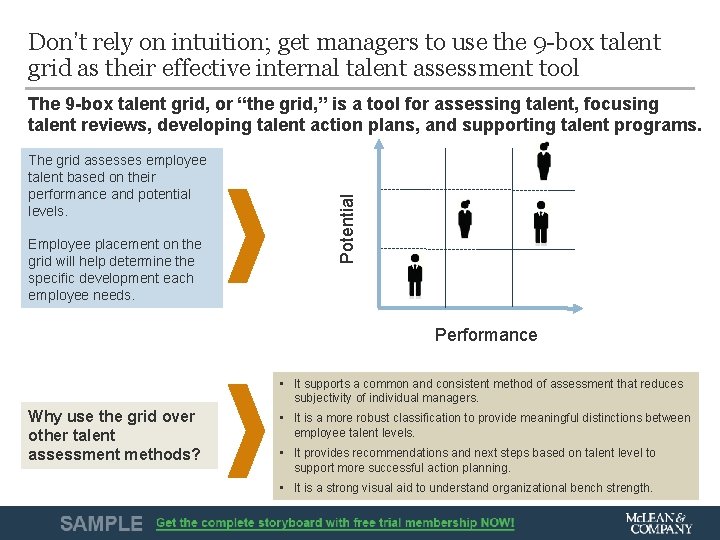 Don’t rely on intuition; get managers to use the 9 -box talent grid as