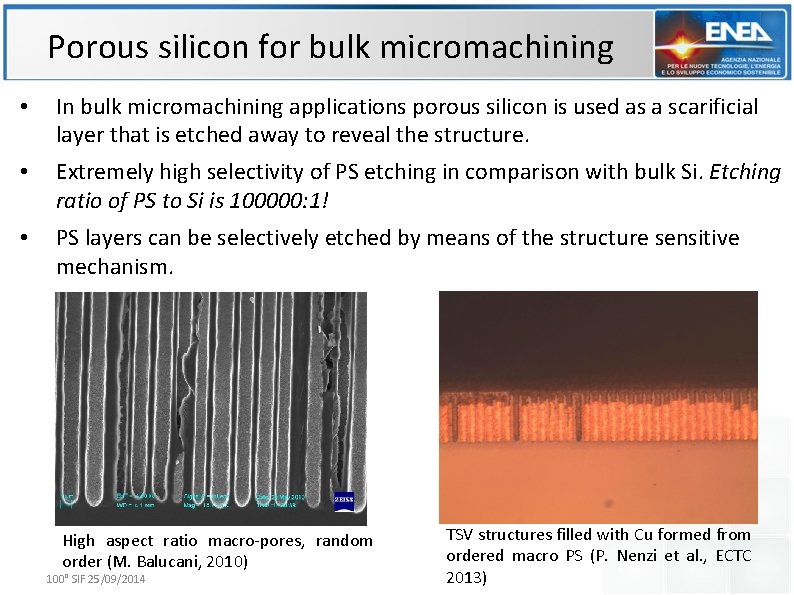 Porous silicon for bulk micromachining • In bulk micromachining applications porous silicon is used