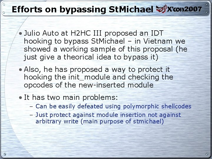 Efforts on bypassing St. Michael • Julio Auto at H 2 HC III proposed