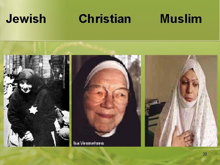 Jewish Christian Muslim 20 