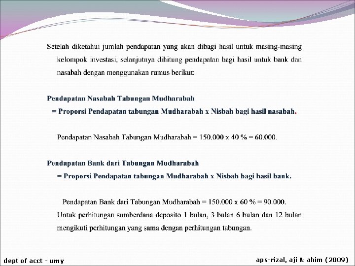 dept of acct - umy aps-rizal, aji & ahim (2009) 