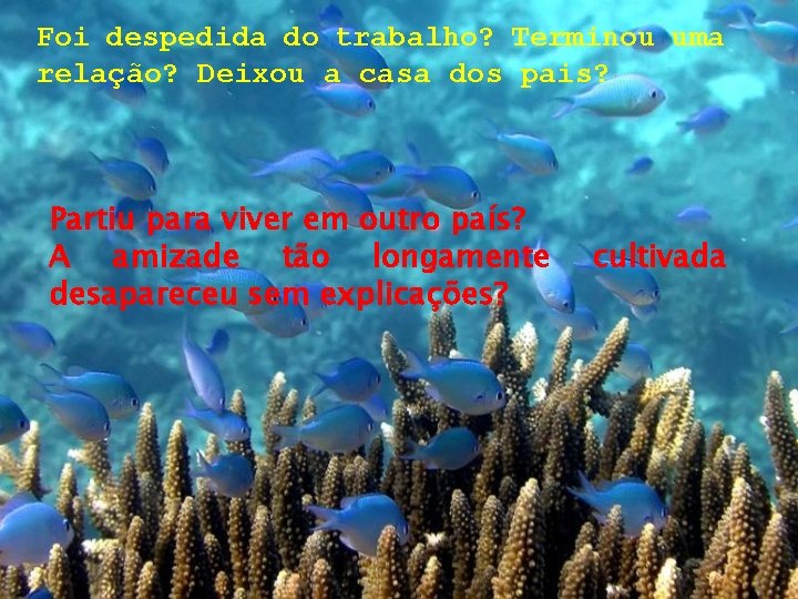 Foi despedida do trabalho? Terminou uma relação? Deixou a casa dos pais? Partiu para