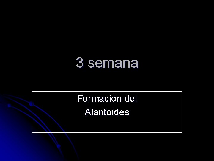 3 semana Formación del Alantoides 