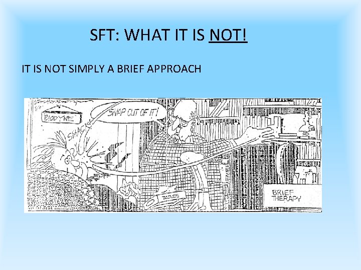 SFT: WHAT IT IS NOT! IT IS NOT SIMPLY A BRIEF APPROACH 