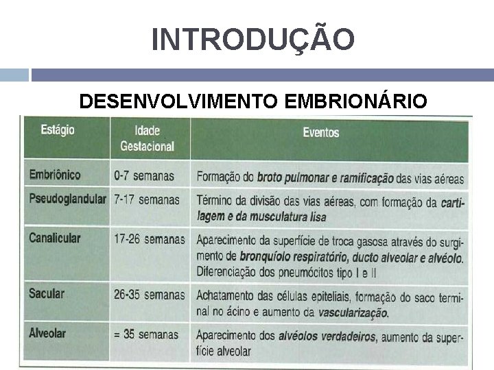 INTRODUÇÃO DESENVOLVIMENTO EMBRIONÁRIO 