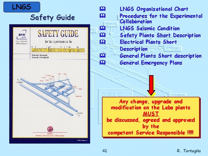 LNGS Safety Guide LNGS Organizational Chart Procedures for the Experimental Collaboration LNGS Seismic Condition