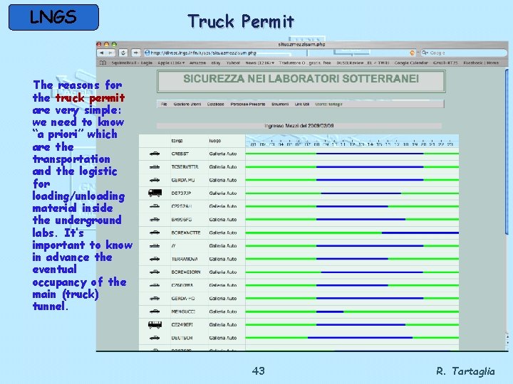 LNGS Truck Permit The reasons for the truck permit are very simple: we need