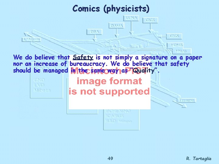 Comics (physicists) We do believe that Safety is not simply a signature on a