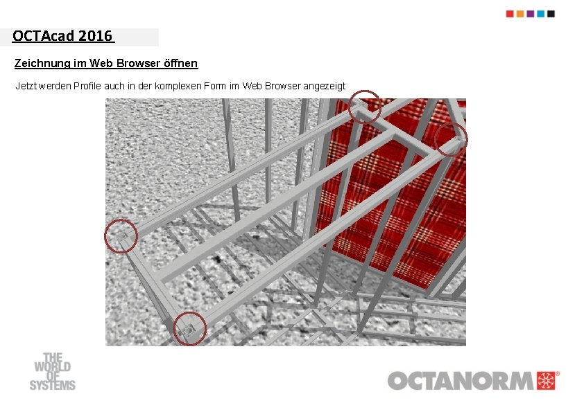 OCTAcad 2016 Zeichnung im Web Browser öffnen Jetzt werden Profile auch in der komplexen