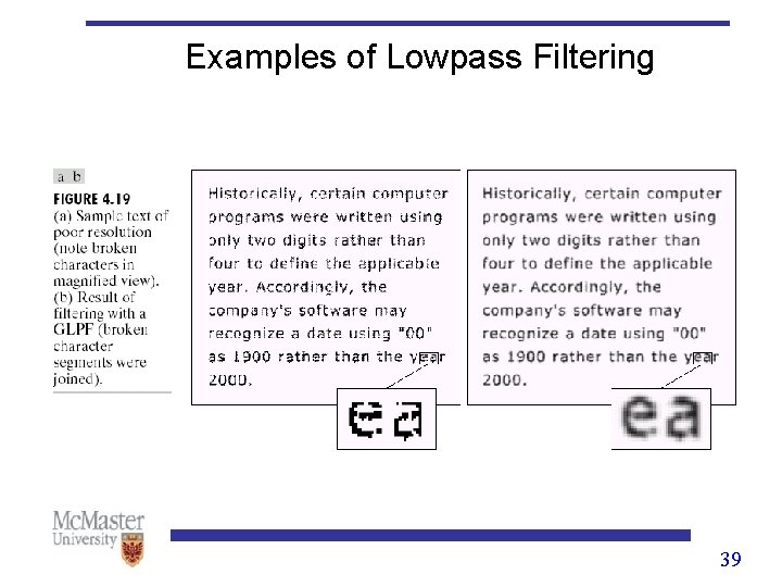 Examples of Lowpass Filtering 39 