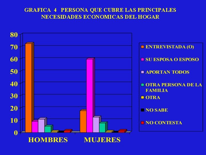 GRAFICA 4 PERSONA QUE CUBRE LAS PRINCIPALES NECESIDADES ECONOMICAS DEL HOGAR 