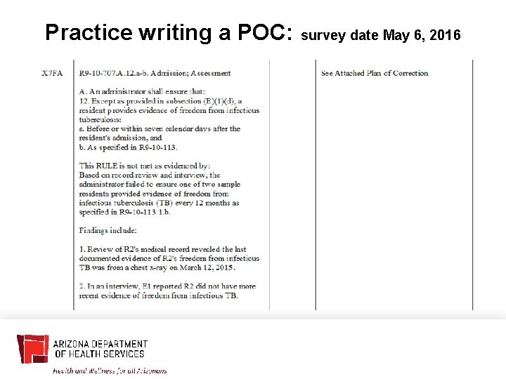 Practice writing a POC: survey date May 6, 2016 