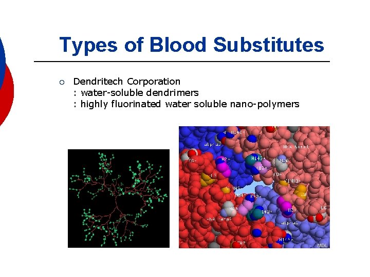 Types of Blood Substitutes ¡ Dendritech Corporation : water-soluble dendrimers : highly fluorinated water