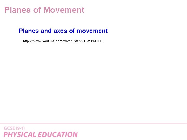 Planes of Movement Planes and axes of movement https: //www. youtube. com/watch? v=Z 7