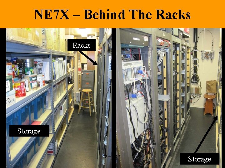 NE 7 X – Behind The Racks Storage Ver 0. 7. 5 10 Storage