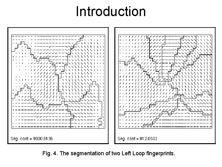 Introduction Fig. 4. The segmentation of two Left Loop fingerprints. 