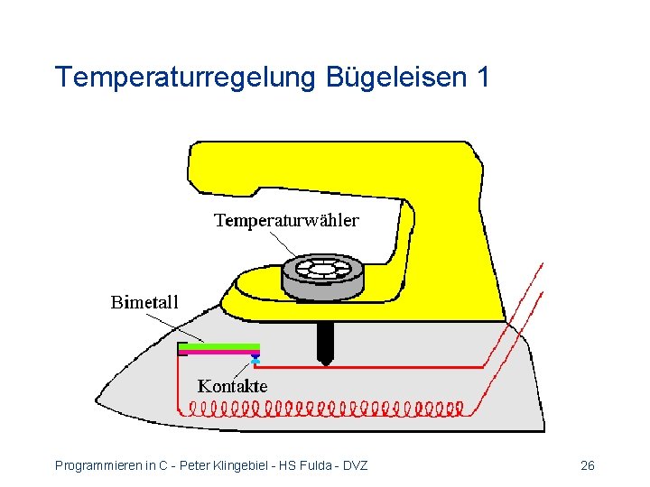 Temperaturregelung Bügeleisen 1 Programmieren in C - Peter Klingebiel - HS Fulda - DVZ