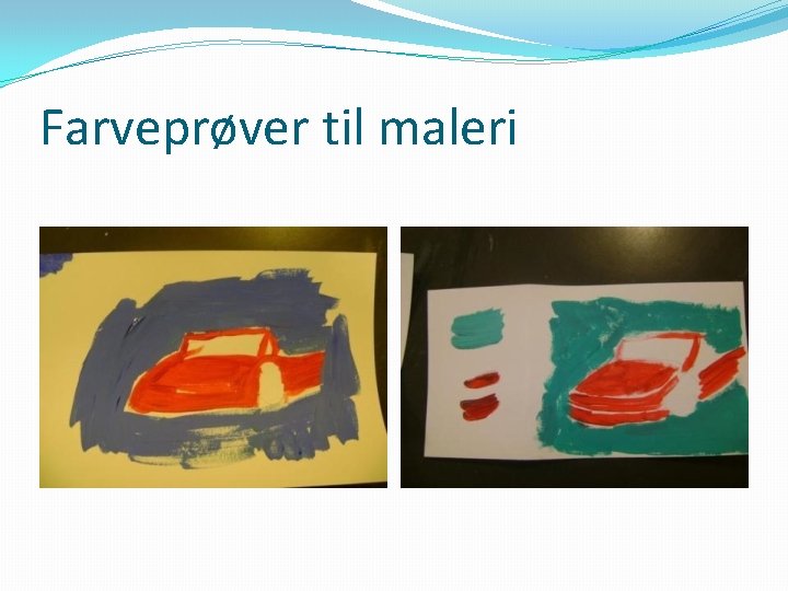 Farveprøver til maleri 