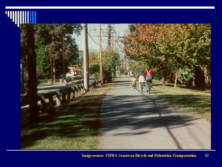 Image source: FHWA Course on Bicycle and Pedestrian Transportation 50 