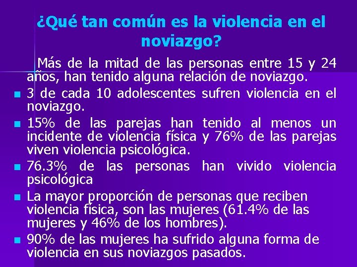 ¿Qué tan común es la violencia en el noviazgo? Más de la mitad de