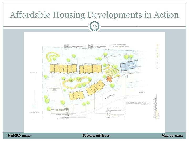Affordable Housing Developments in Action 15 NAHRO 2014: Solvera Advisors May 22, 2104 