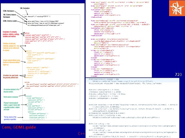 720 Cern, GDML guide C++ 