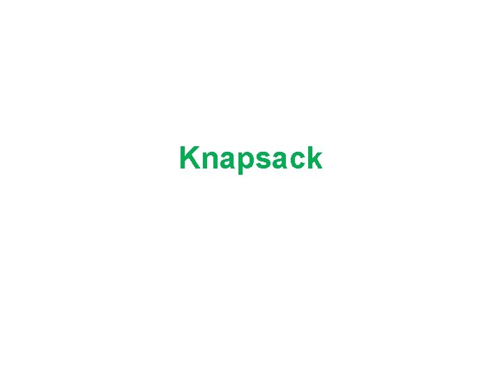 Knapsack 