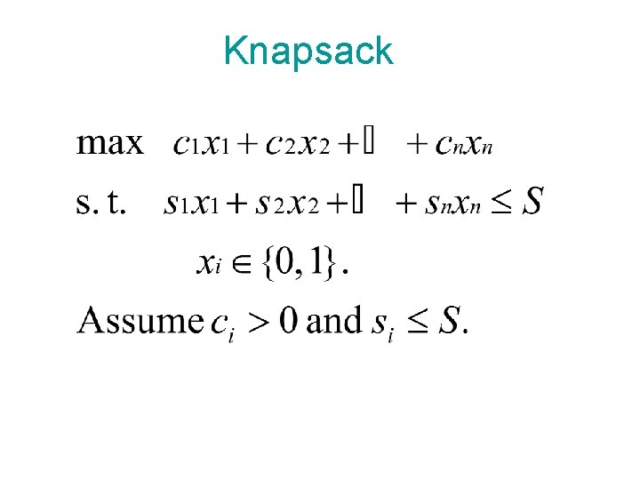 Knapsack 