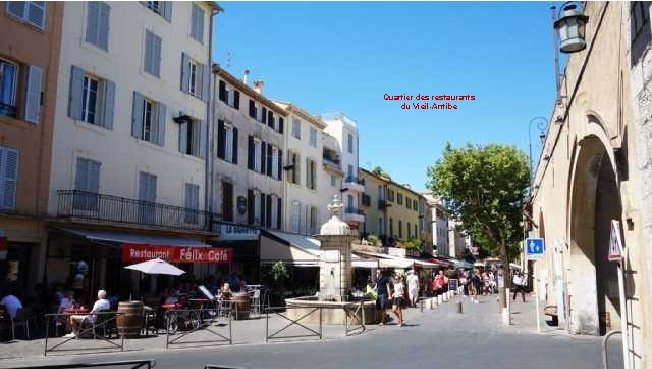 Quartier des restaurants du Vieil-Antibe 