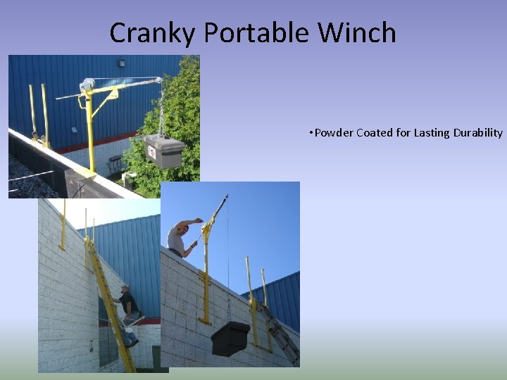 Cranky Portable Winch • Powder Coated for Lasting Durability 