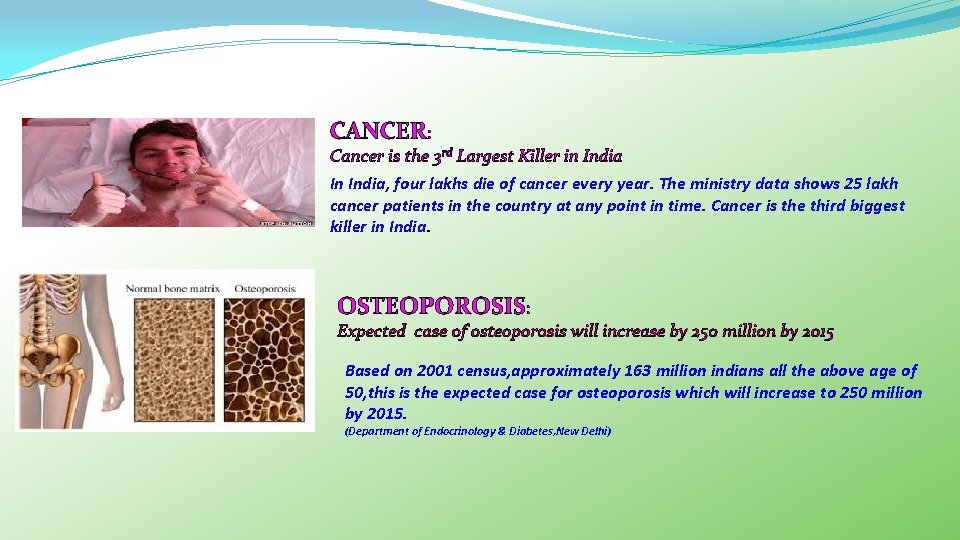 CANCER: Cancer is the 3 rd Largest Killer in India In India, four lakhs