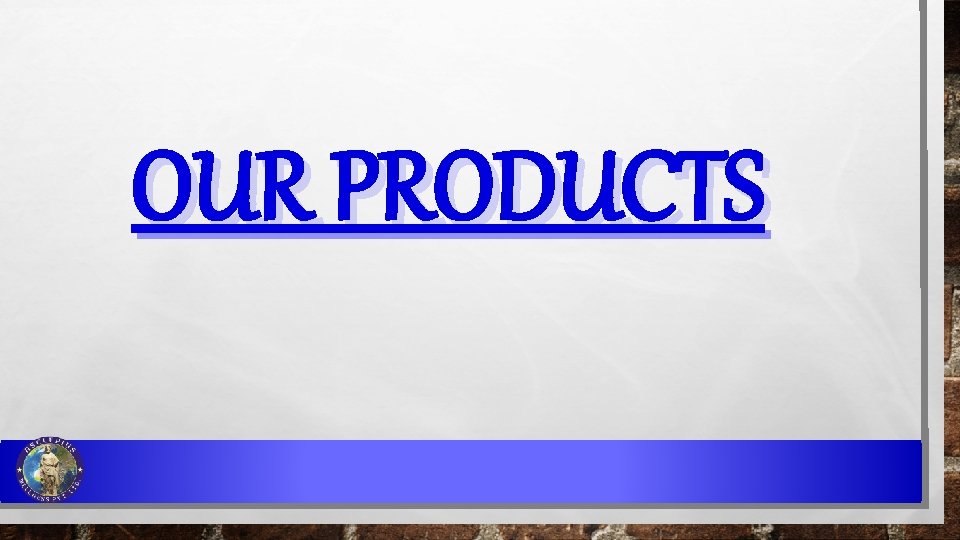 OUR PRODUCTS 