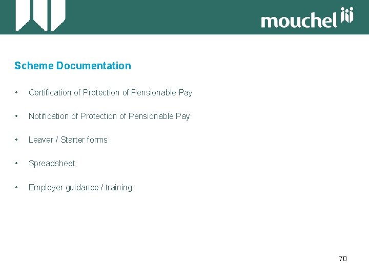 Scheme Documentation • Certification of Protection of Pensionable Pay • Notification of Protection of