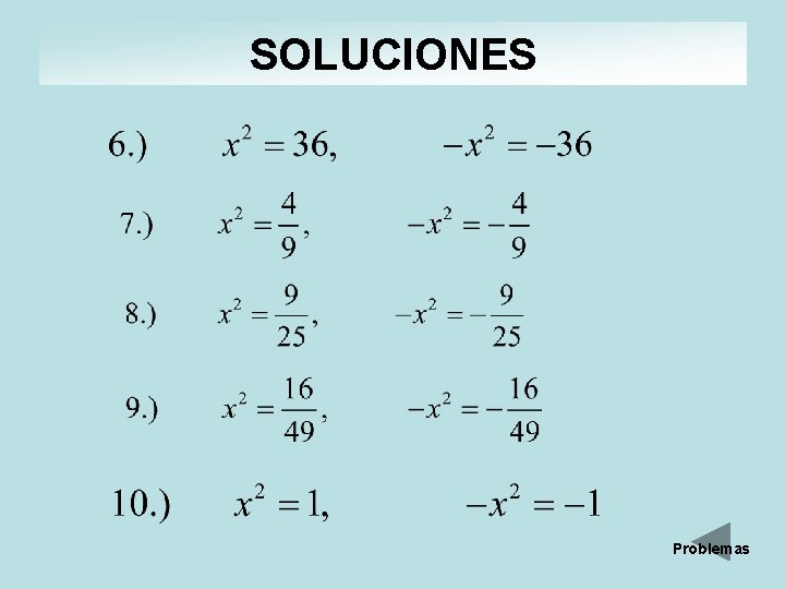 SOLUCIONES Problemas 