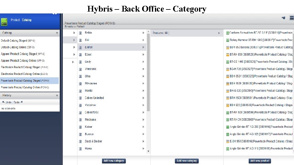 Hybris – Back Office – Category 