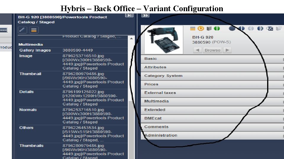 Hybris – Back Office – Variant Configuration 